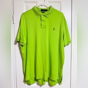 POLO Ralph Lauren bright green pima soft touch cotton polo shirt men's XL